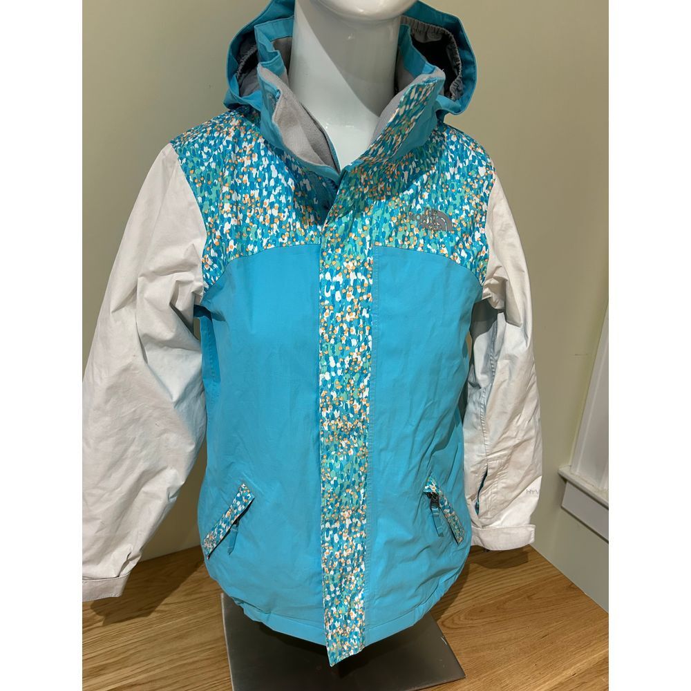 THE NORTH FACE ABBIT TRICLIMATE JACKET GIRLS Multi colored blue spec Hyvent Sz m